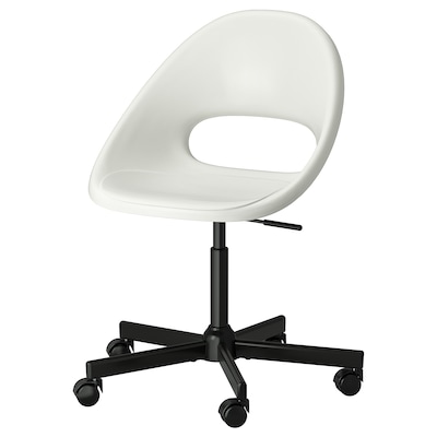 LOBERGET / MALSKAR椅子,白色/黑色