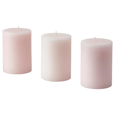 LUGNARE香味蜡烛,支柱茉莉花/粉红色,30小时