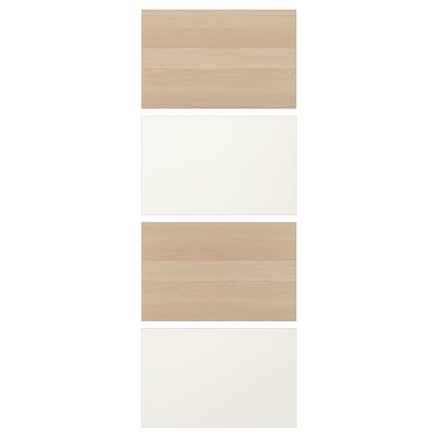 MEHAMN 4面板推拉门,白色染色橡木效应/白色,75 x201厘米