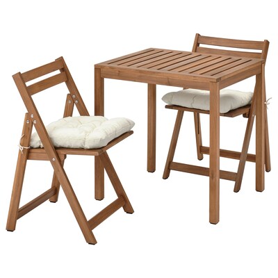 NAMMARO表和2折叠椅,户外,浅棕色染色/ Kuddarna米色