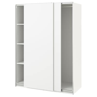 罗马/ HASVIK衣柜,白色/白色,150 x66x201厘米
