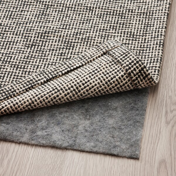 TIPHEDE地毯,flatwoven,黑色/自然80 x150厘米