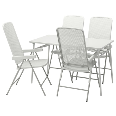 TORPARO表+ 4躺椅上,户外,白色/白色/灰色,130厘米