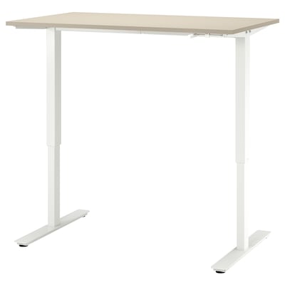 TROTTEN办公桌坐/站,米色,白色,x70 120厘米