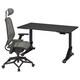 UPPSPEL / STYRSPEL游戏桌椅,黑色/灰色140 x80厘米
