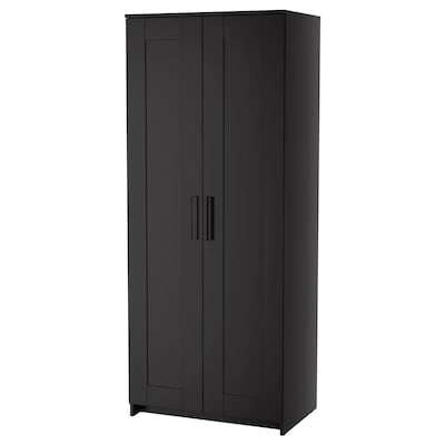 BRIMNES和2门衣柜,黑色,78 x190厘米