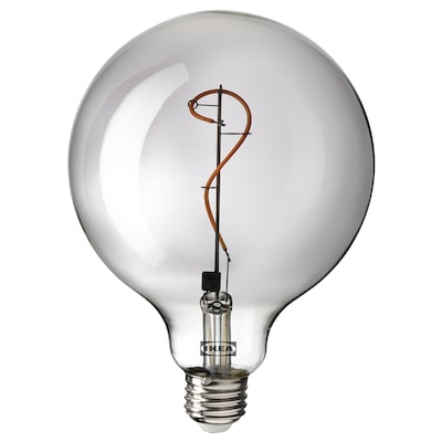 全球MOLNART LED灯泡E26 140流明,灰色的透明玻璃,125毫米