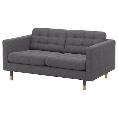 MORABO 2-seat沙发、贡纳深灰色/木头