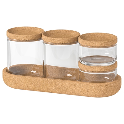 SAXBORGA罐盖子和托盘,组5、玻璃瓶塞
