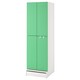 SMASTAD / UPPFORA衣柜,白绿/ 2衣服rails, x63x196 60厘米