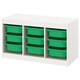 TROFAST存储结合盒子,白色/绿色,99 x44x56厘米