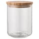 EKLATANT罐盖子,透明玻璃/竹子,0.8 l