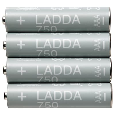 LADDA可充电电池,HR03 AAA 1.2 v, 750 mah