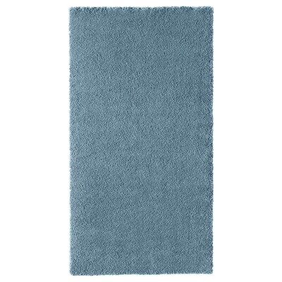 STOENSE Vloerkleed, laagpolig, middenblauw, 80x150 cm