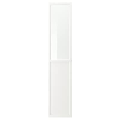 OXBERG面板/ vitrinedør hvit 40 x192厘米