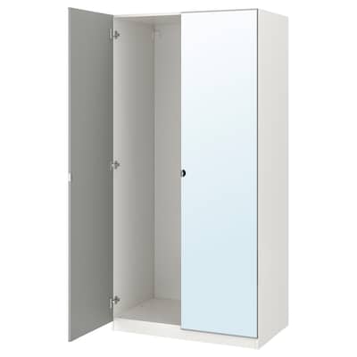 地中海罗马衣柜2 dører hvit / Vikedal speil, x60x201 100厘米