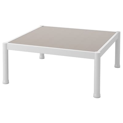 SEGERON Sofabord、utendørs hvit /米色73 x73厘米