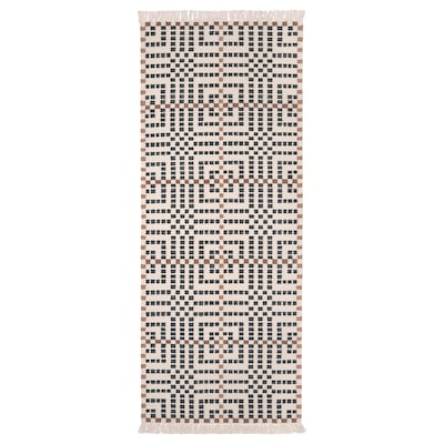 VAMDRUP Teppe、flatvevd handlaget / flerfarget 80 x200型cm