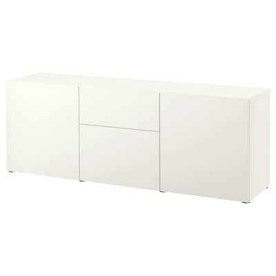 BESTA Kombinacja z szufladami biały / Lappviken biały, x42x65 180厘米