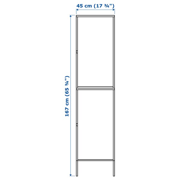 HALLAN Kombinacja z drzwiami、biały x47x167 45厘米