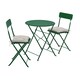 SUNDSO Stoł+ 2 krzesła、na zewnątrz zielony / Kuddarna szary