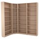 比利书柜/ crnr解决方案组合,白橡木单板染色,215/135x28x237厘米