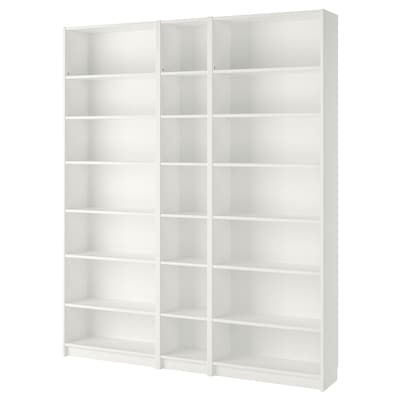 比利书柜,白色,200 x28x237厘米