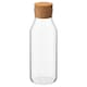 亚博平台信誉怎么样宜家365 +玻璃水瓶塞,透明玻璃/软木,0.5 l