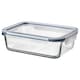 亚博平台信誉怎么样宜家365 +食品容器盖子,矩形玻璃/塑料,1.0 l