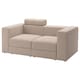 JATTEBO 2-seat模块化沙发,头枕/ Samsala grey-beige