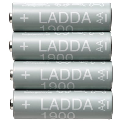 LADDA可充电电池,HR06 AA 1.2 v, 1900 mah
