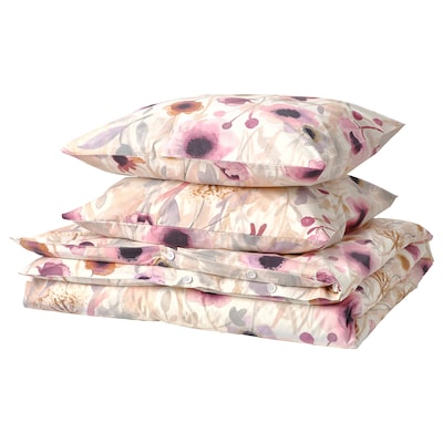LONNHOSTMAL被套和枕套,多色/花卉图案,240 x220/50x60厘米