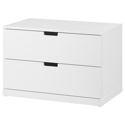 NORDLI有2个抽屉的柜子,白色,80 x54厘米