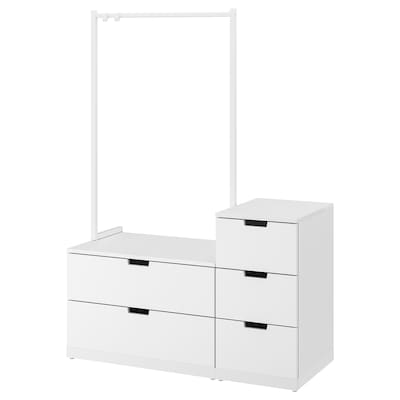 NORDLI有5个抽屉的柜子,白色,120 x169厘米