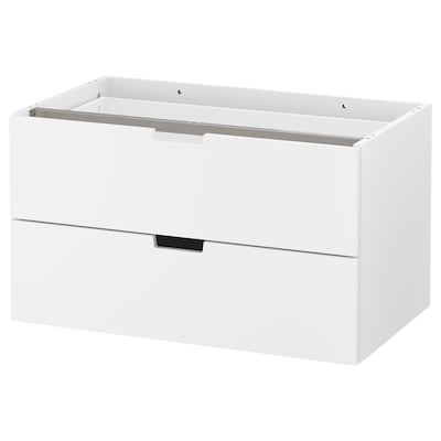NORDLI模块化有2个抽屉的柜子,白色,80 x45厘米