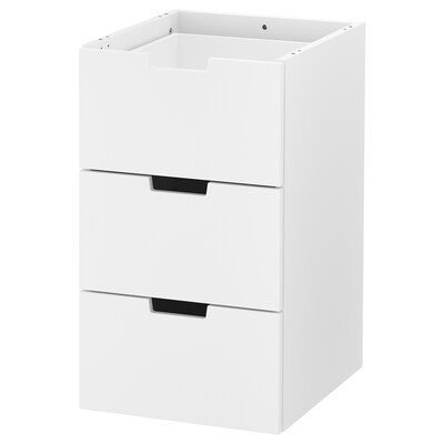 NORDLI模块化有3个抽屉的柜子,白色,x68 40厘米