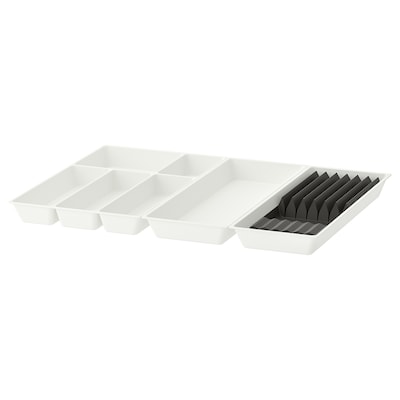 UPPDATERA餐具+ utsl托盘/托盘w刀rck,白色/无烟煤72×50厘米