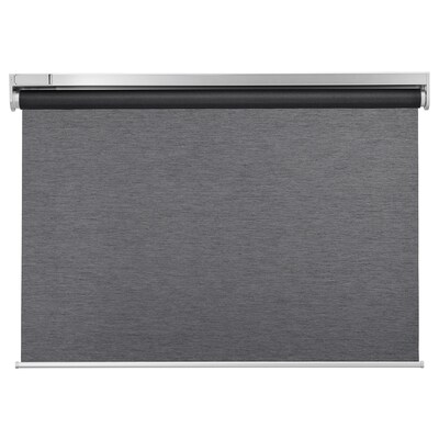 KADRILJ遮光窗帘,智能无线/电池的灰色100 x195厘米