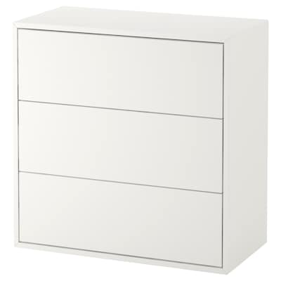 EKET Skåp med 3 lådor, vit, 70x35x70 cm