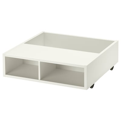 FREDVANG Sänglåda/ avlastningsboard, vit, 59x56 cm
