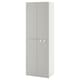 SMÅSTAD / PLATSA Garderob, vit grå/med 2 klädstänger, 60x57x181厘米