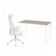 HUVUDSPELARE / MATCHSPEL游戏桌椅,米色,白色