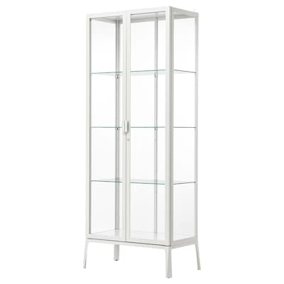 MILSBO玻璃门柜,白色,73 x175厘米