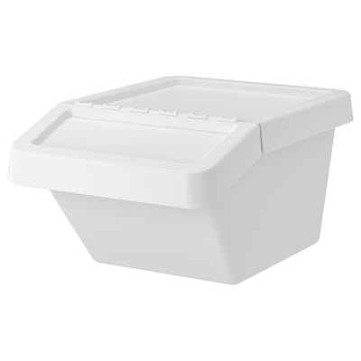 SORTERA废物分类垃圾桶盖子,白色,37 l