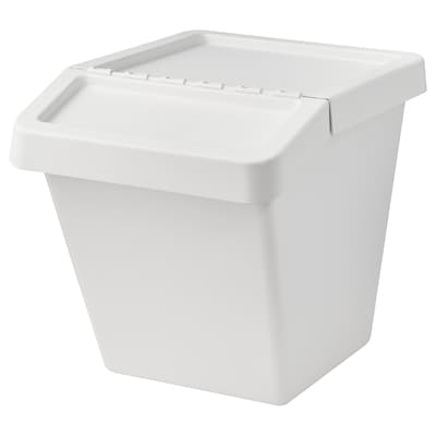 SORTERA废物分类垃圾桶盖子,白色,60 l