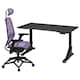 UPPSPEL / STYRSPEL游戏桌椅,黑色/紫色140 x80厘米