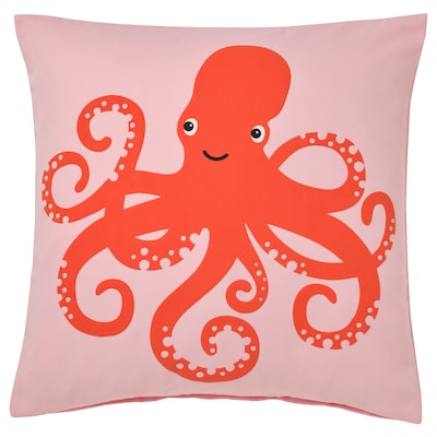BLAVINGAD靠垫,章鱼模式/粉红色,50×50厘米