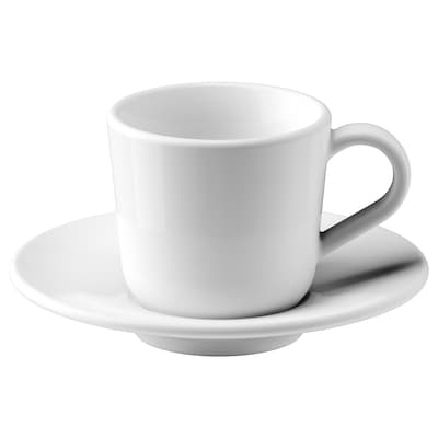 亚博平台信誉怎么样宜家365 +咖啡杯子碟子,白色,6 cl