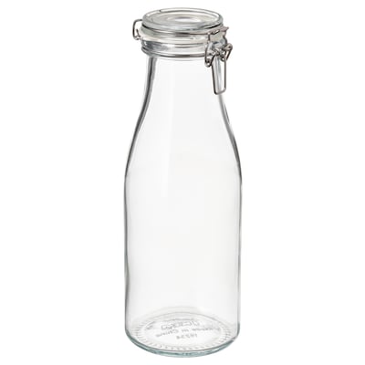 KORKEN瓶子形状的罐盖,透明玻璃,1.4 l