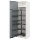 METOD高柜的拉拔力食品室,白色/ Kallarp浅灰蓝色x60x220 60厘米